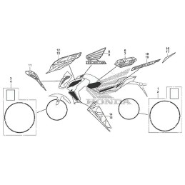 Mark Left Side Cover Honda CB650F 2016