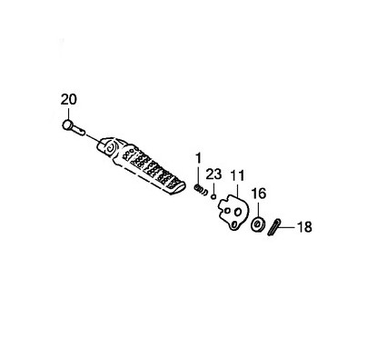 Mounting Set Bar Pillion Step Honda Msx 125 / Grom 125