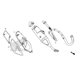 Cover Muffler Rear Honda CRF 250L 2017 2018 2019