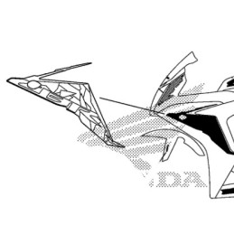 Stickers Carenage Avant Gauche Honda CBR 650F 2016
