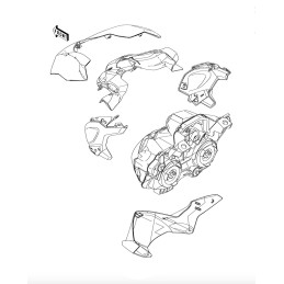 Cowling Lower Headlight Kawasaki Z900 2017 2018 2019