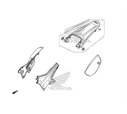 Cover Tool Box Honda CRF 250L RALLY 2017 2018 2019