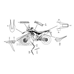 Kit Stickers Complet Honda CRF 250L RALLY 2017