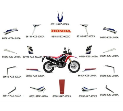 Kit Stickers Complet Honda CRF 250L RALLY 2017