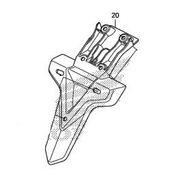 Garde Boue Arrière Support Plaque Honda CRF 250L 250M