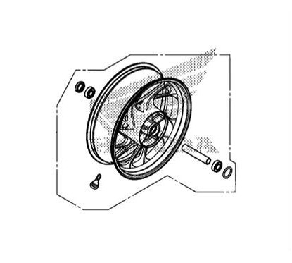 Rear Wheel BLACK Honda CB650F 2017 2018