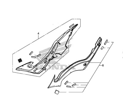 Carénage Centre Gauche Honda CBR650F 2017 2018