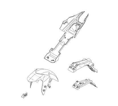 Garde Boue Arrière Yamaha YZF R15 / R15M 2017/2023