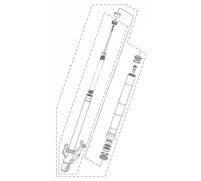 Front Fork Right Yamaha YZF R15 2017 2018 2019 2020