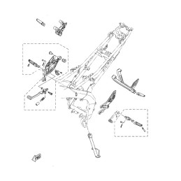 Bracket Footrest Rear Right Yamaha YZF R15 2017 2018 2019 2020