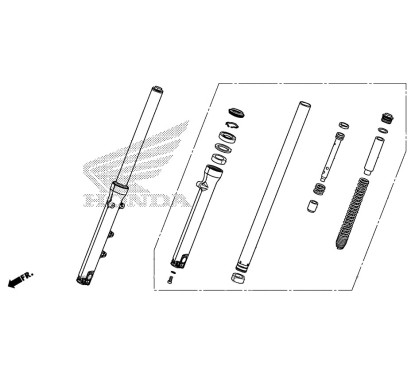 Fourche Avant Gauche Honda CMX500 Rebel 2017 2018 2019