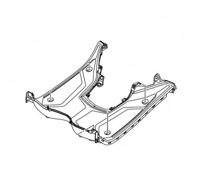 Plastique Repose Pieds Conducteur Yamaha Tricity 125/150 2016 2017