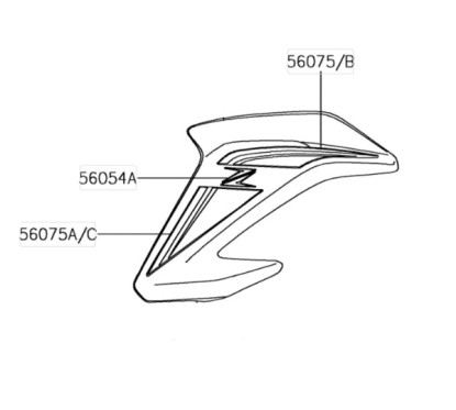 Carénage Reservoir Gauche Kawasaki Z900 2017 2018 2019