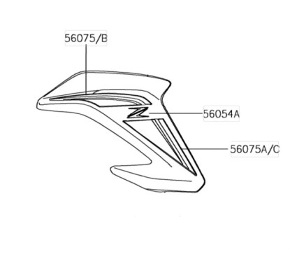Cover Tank Left Kawasaki Z900 2017 2018 2019