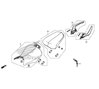 Key Seat Lock Honda CBR 500R