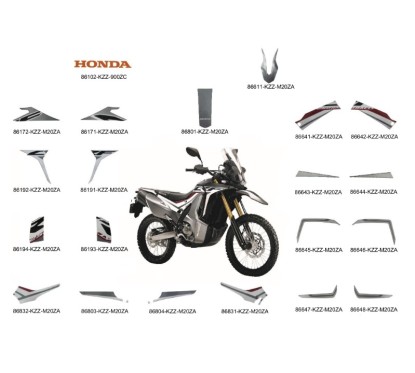 Kit Stickers Complet Honda CRF 250L RALLY 2018