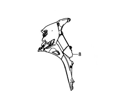 Carénage Intérieur Flanc Droit Honda CBR 500R
