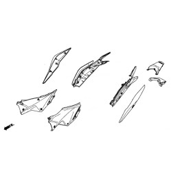 Carénage Intérieur Arrière Droit Honda CBR250R