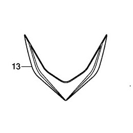 Autocollant Sticker Carénage Feux Avant Honda CBR 500R Blanc Ross