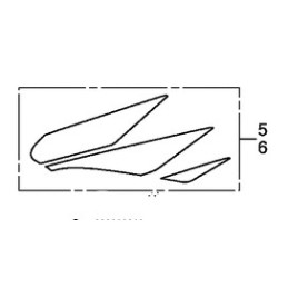 Stripe Left Fuel Tank Honda CBR 500R Ross White