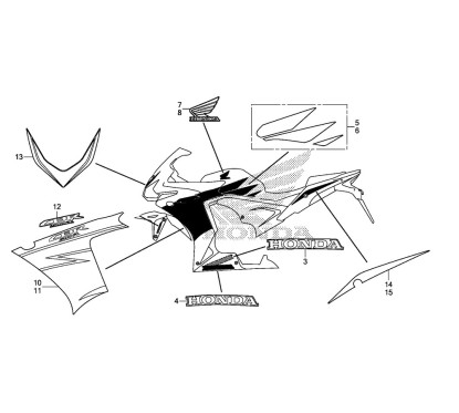 Mark Right Wing Fuel Tank Honda CBR 500R