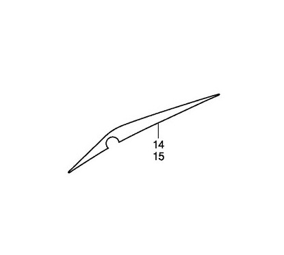 Autocollant Sticker Arrière Droit Honda CBR 500R Blanc Ross