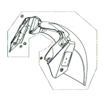 Rear Part Front Fender Honda Forza 300 2018 2019 2020