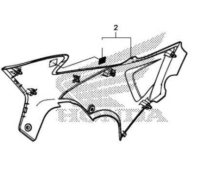 Couvre Central droit Honda CB500X