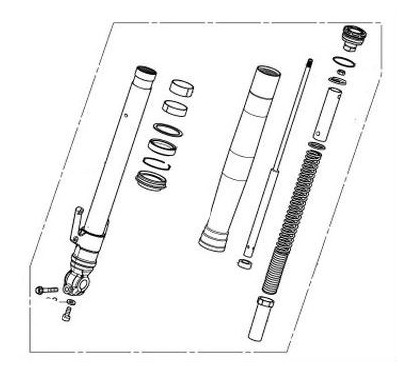 Fourche Avant Gauche Honda CB300R