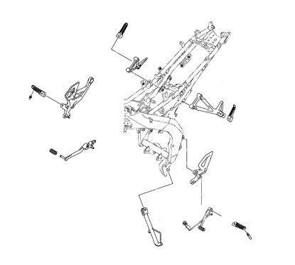 Footrest Rear Right Yamaha MT-15