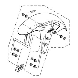 Front Fender Yamaha YZF R3 2019 2020 2021