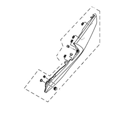 Carénage Arrière Gauche Yamaha YZF R3 2019/24