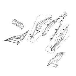 Carénage Arrière Droit Yamaha YZF R3 2019 2020 2021