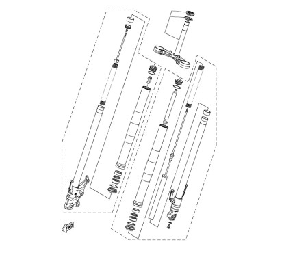 Front Fork Left Yamaha YZF R3 2019/24