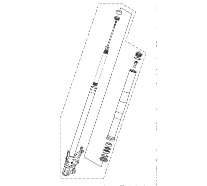 Front Fork Right Yamaha YZF R3 2019 2020 2021