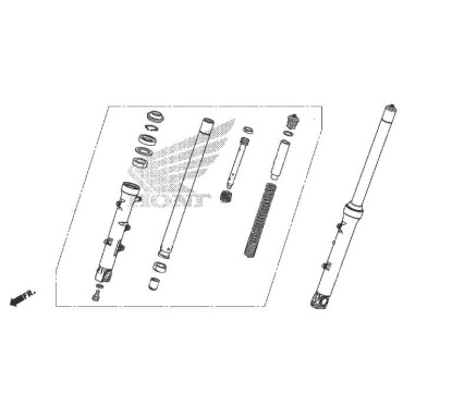 Pipe Front Fork Honda CB500F 2019 2020 2021