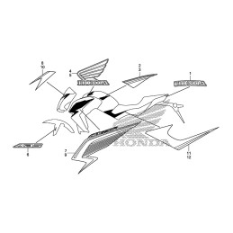 Autocollant Sticker Logo Droit Honda CB650F