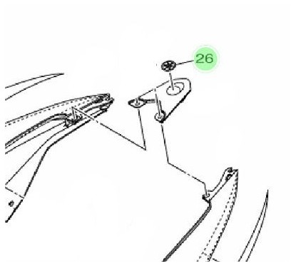 Emblème Couvre Supérieur Arrière Yamaha YZF R15