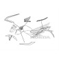 Autocollant Logo Carénage Arrière Droit Honda CB500F 2019 2020 2021