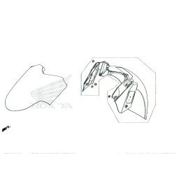 Partie Arrière Garde Boue Honda Forza 125 2018 2019 2020