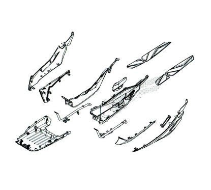 Support Plastique Pied Droit Honda Forza 125 2018 2019 2020