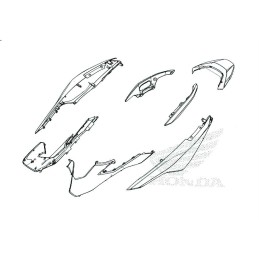 Cover Left Rear Body Honda Forza 125 2018 2019 2020