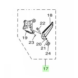 Repose Pied Passager Gauche Complet Yamaha XMAX 300