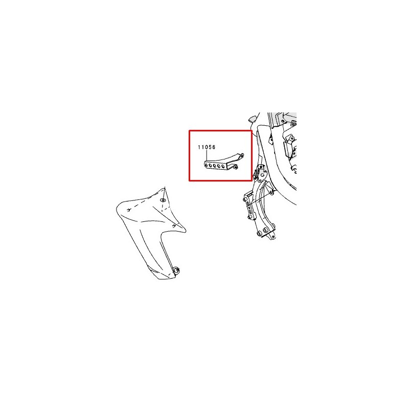 Bracket Left Shroud Kawasaki Er6n 650