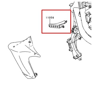 Bracket Left Shroud Kawasaki Er6n 650