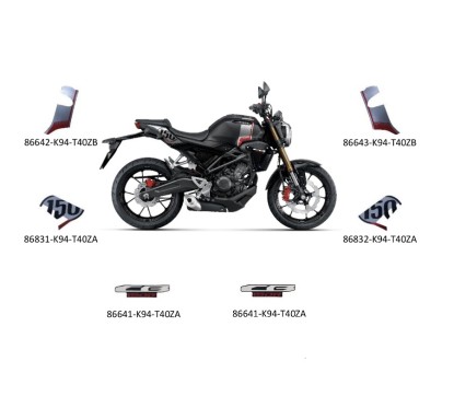 Set Marks Honda CB150R 2019 MAT BLACK