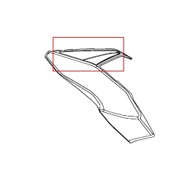 Pattern Cowling Upper Right Kawasaki Z650 Black 2019