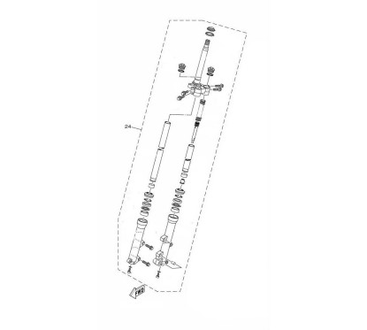 Set Front Fork Right Yamaha Tricity 125