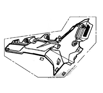 Couvre Centre Droit Honda CB500X 2019/2023