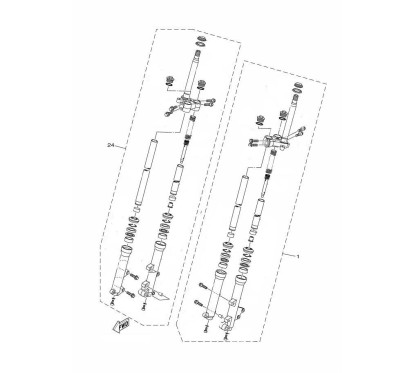 Set Front Fork Left Yamaha Tricity 125 2014/15